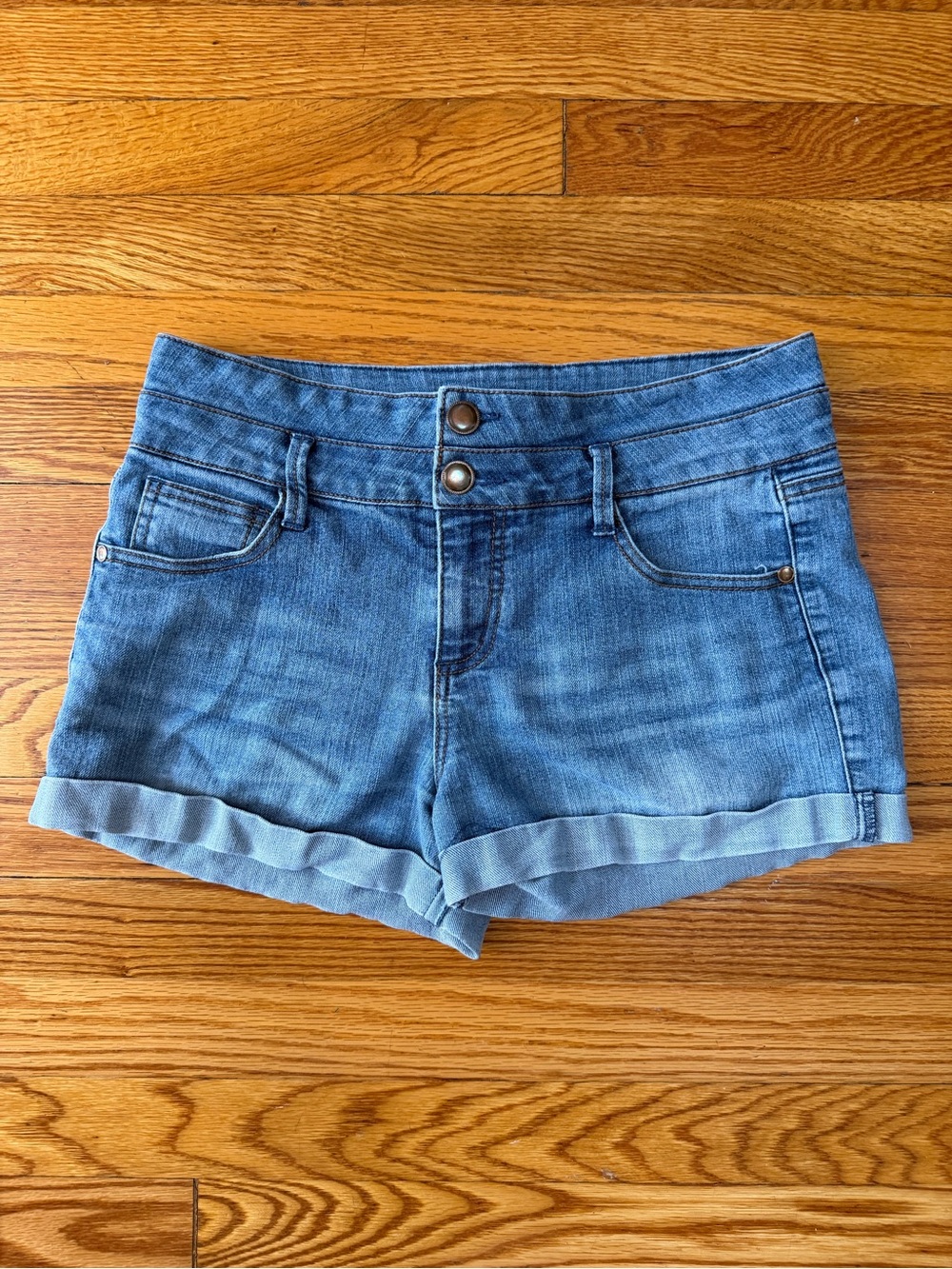 Cherokee Light Blue Cuffed Denim Shorts